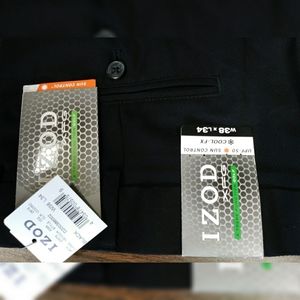 Mens Izod black XFG X-Treme Fuction Golf Pant in sz 38W x 34L NWT